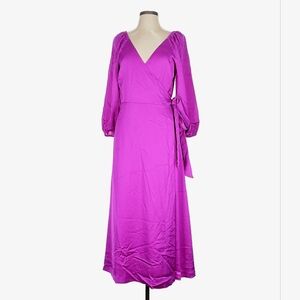 NWOT Ann Taylor Fuschia Wrap Dress